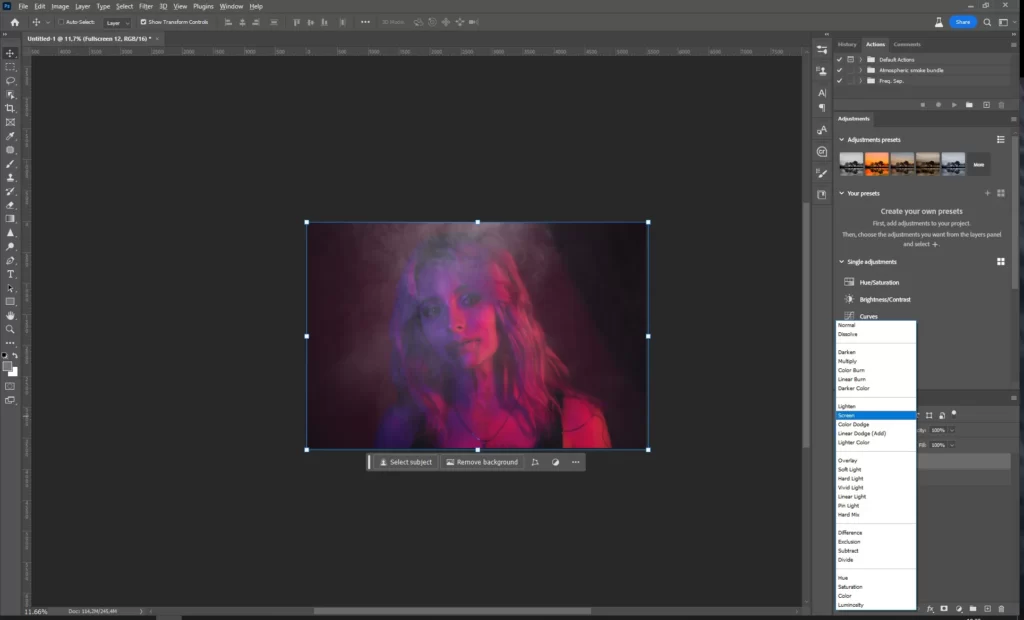 Tutorial 04 - Using layer blending, make the smoke overlay transparent