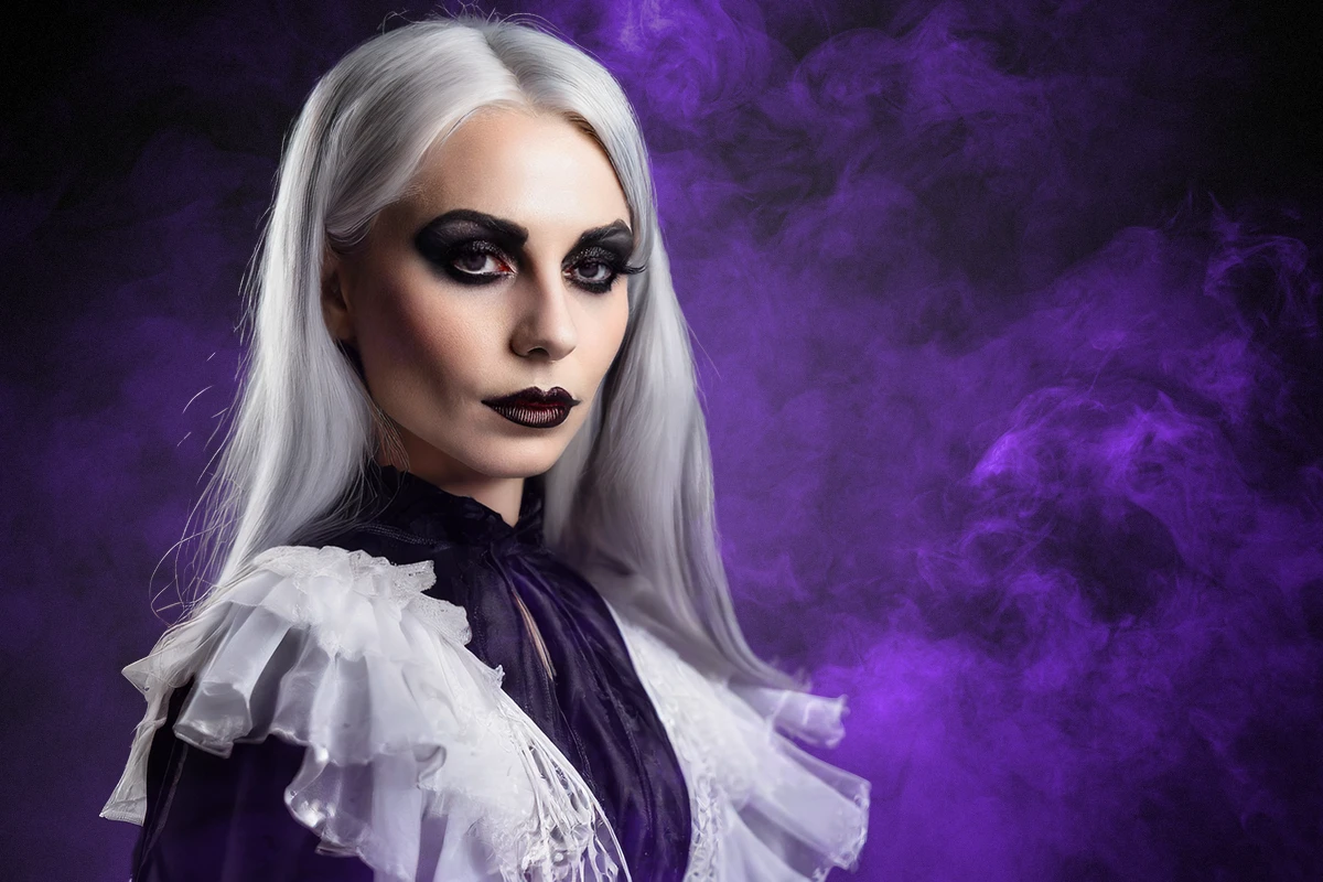 Vampire model with smoke overlays