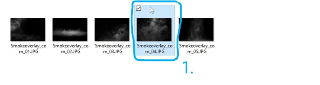 Select the smoke overlay from the folder