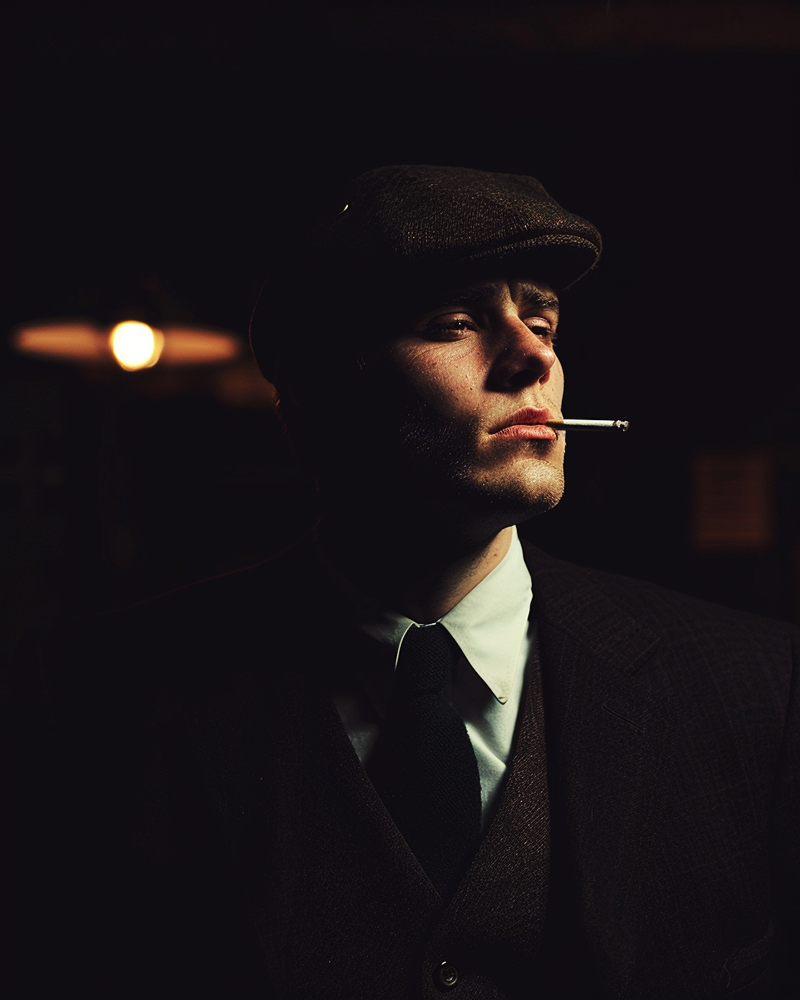 Gangster actor with cigarette