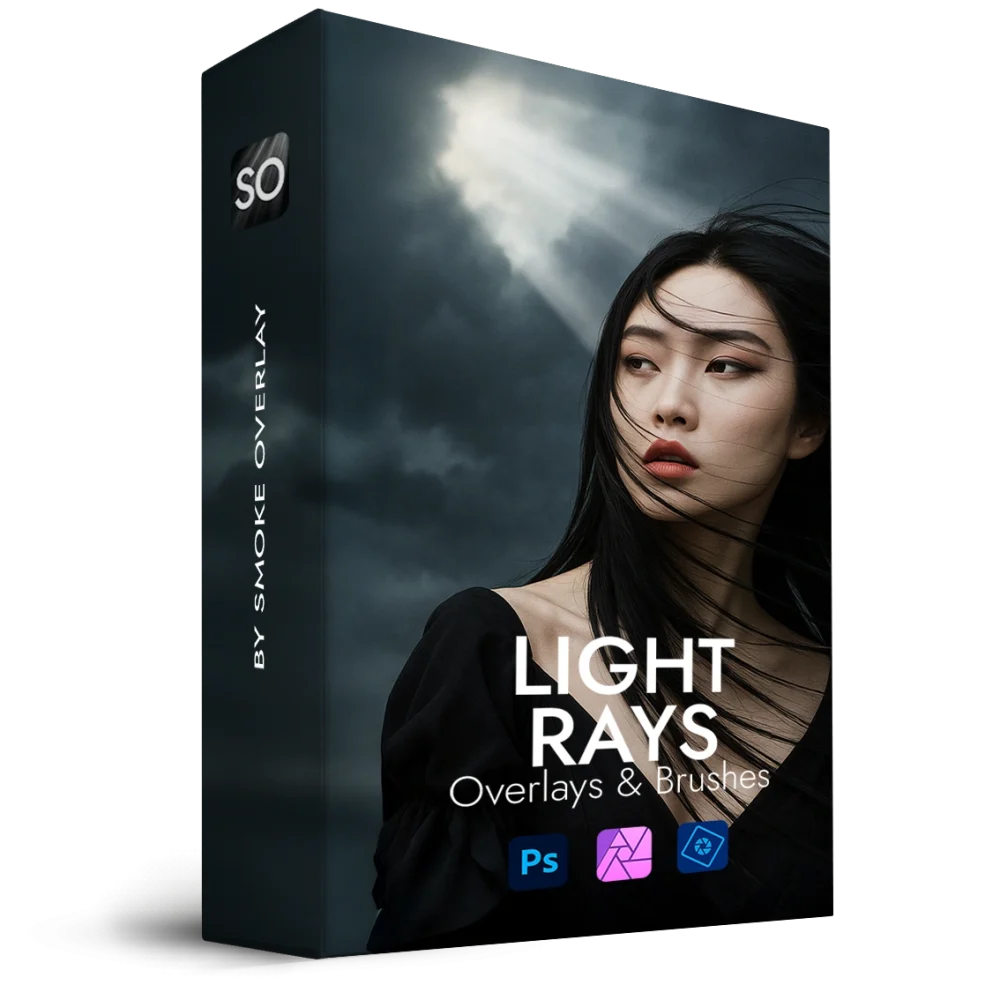 Light rays overlays & brushes pack 03