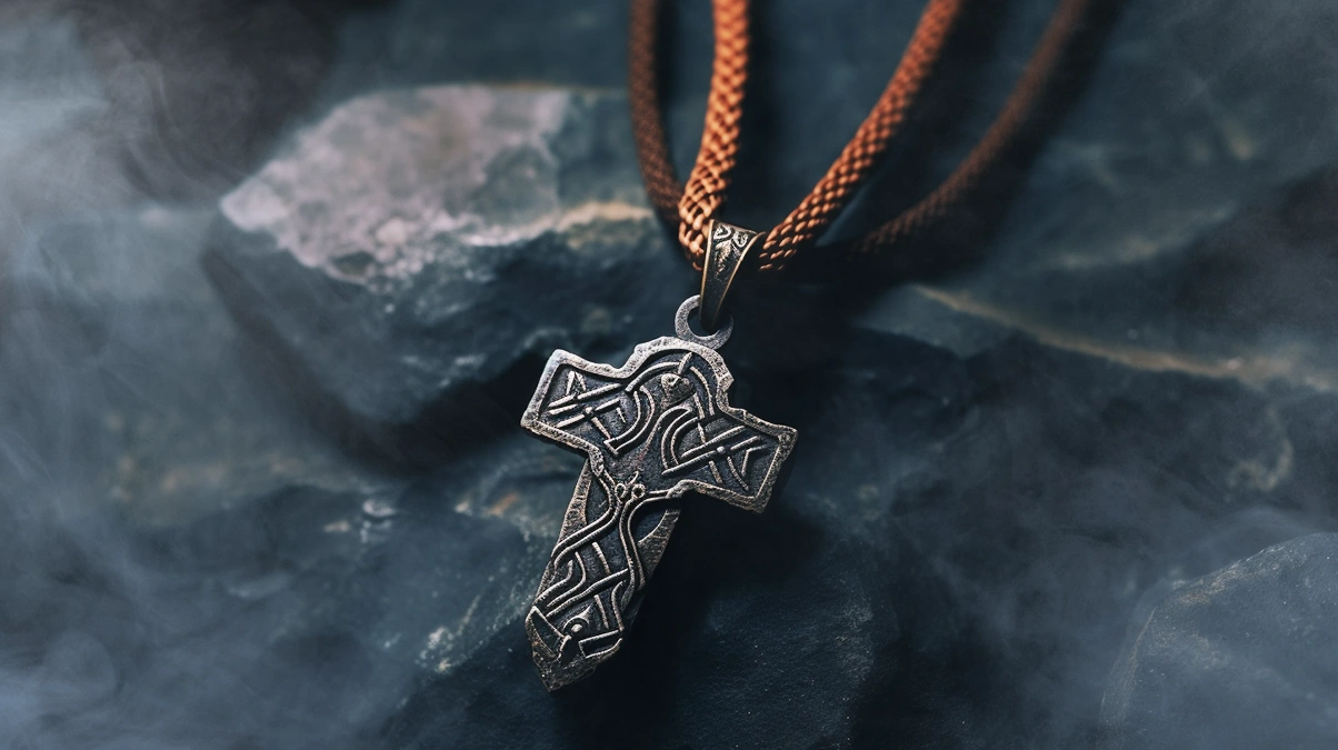 Odin necklace with smoke overlay effect