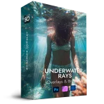 Underwater rays overlays and brushes Pack 01