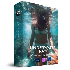Underwater rays overlays and brushes Pack 01