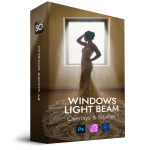 Windows light beam overlays and brush pack