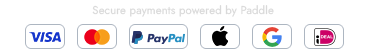 Secure payment logos paddle